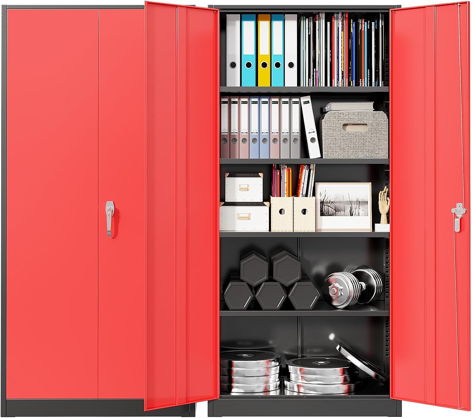 Workshop Tools Storage - خزانة تخزين معدنية متينة للمرآب، خزانة