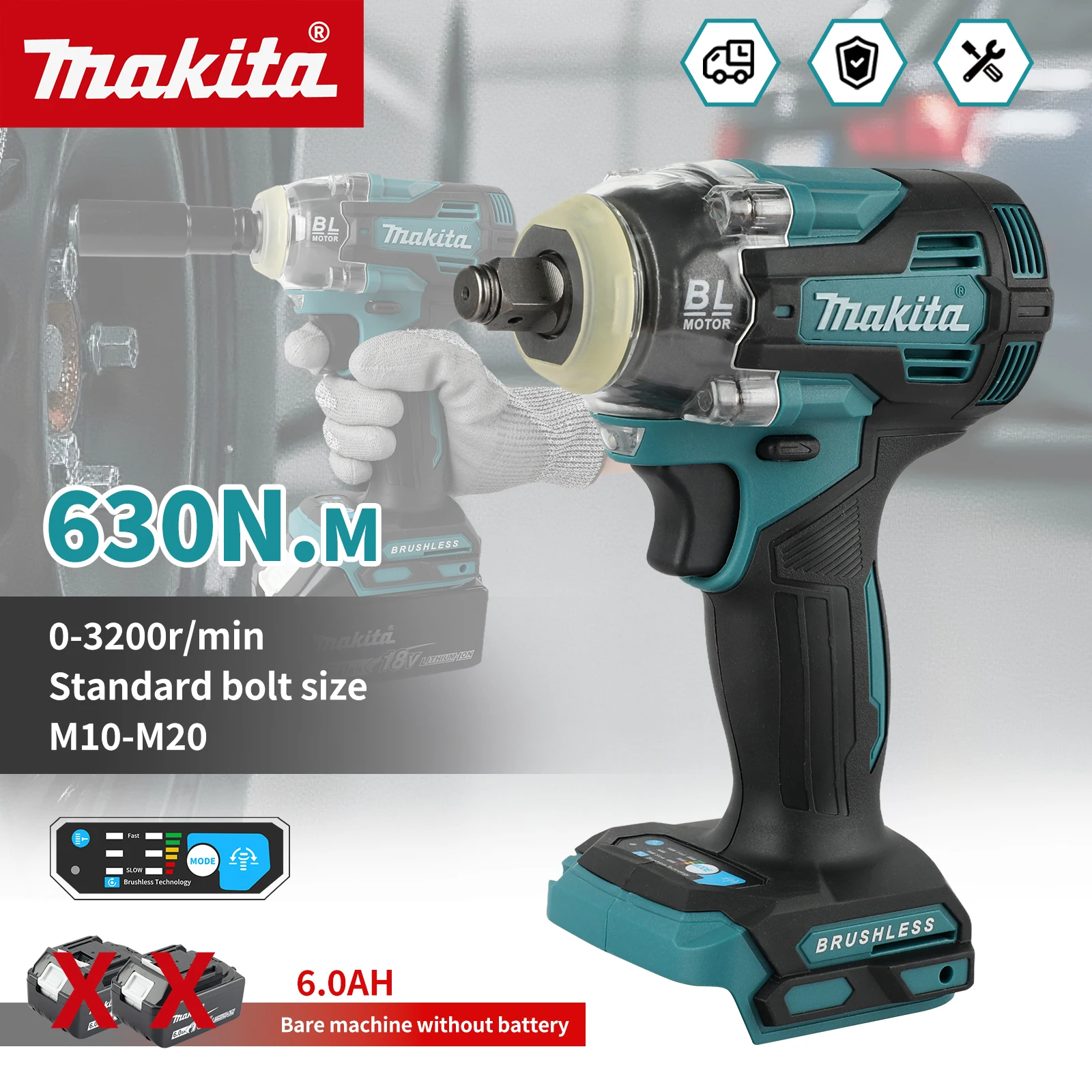 Tools Use In Workshop - مفتاح الربط الصدمي ماكيتا TW004G يتحمل