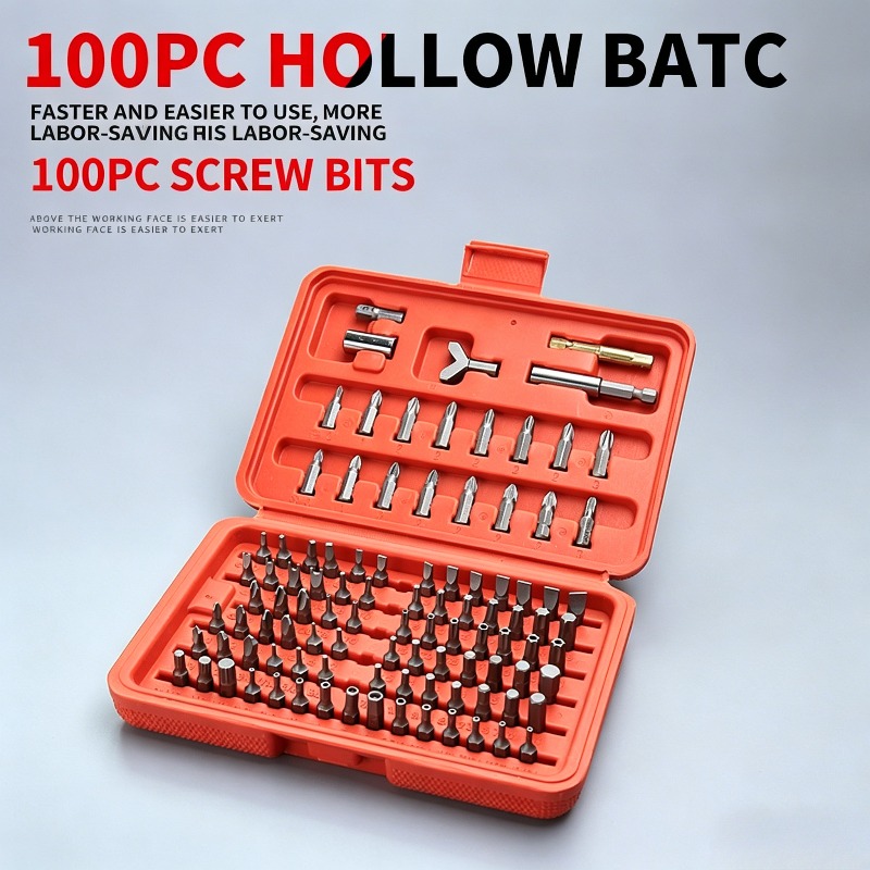 Tools Use In Workshop - طقم مفكات 100 قطعة، مجموعة رؤوس