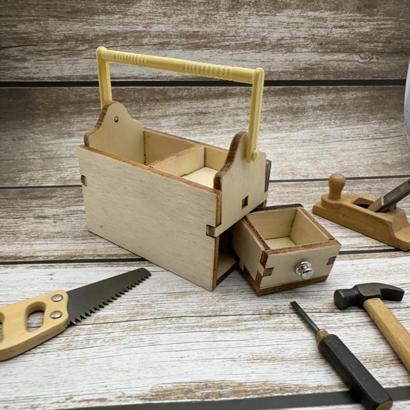 【BS】صندوق أدوات خشبي مصغر بمقي - مراجعة Workshop Tools Toy وسعره