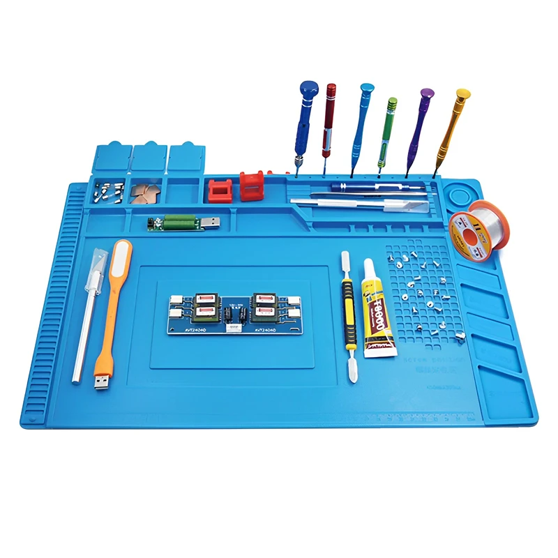 سيليكون لحام حصيرة ESD الاستات - مراجعة Tools For Electronic Workshop وسعره