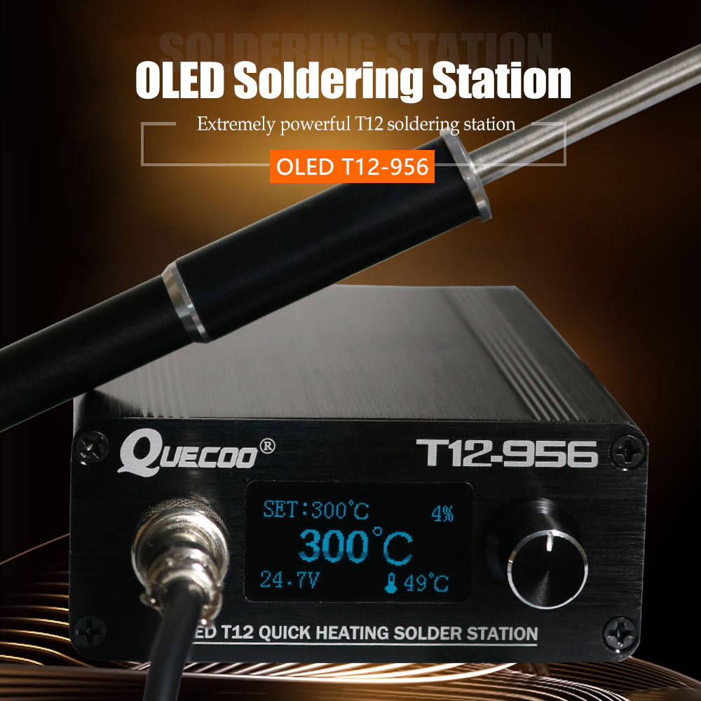 QUECOO T12-956 محطة لحام رقمية - مراجعة Tools For Electronic Workshop وسعره